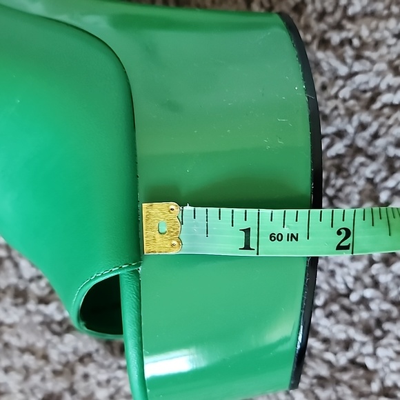 Steve Madden Bristal slip on green platform shoes-6 - Picture 10 of 11
